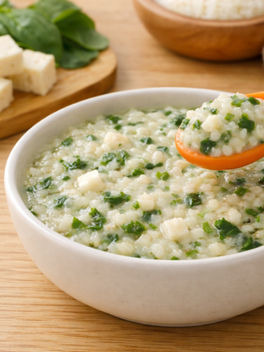 How to Make Korean Tofu & Spinach Porridge (7–9 Months)